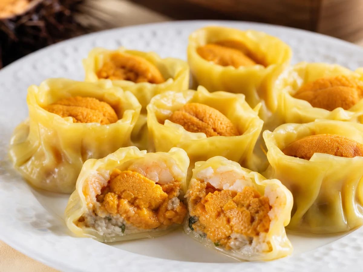 Sea urchin dumplings in Dalian