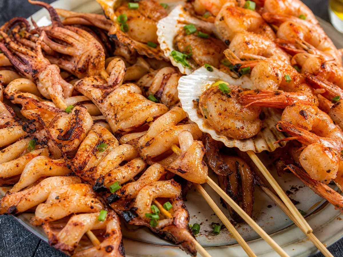 Seafood barbecue in Dalian