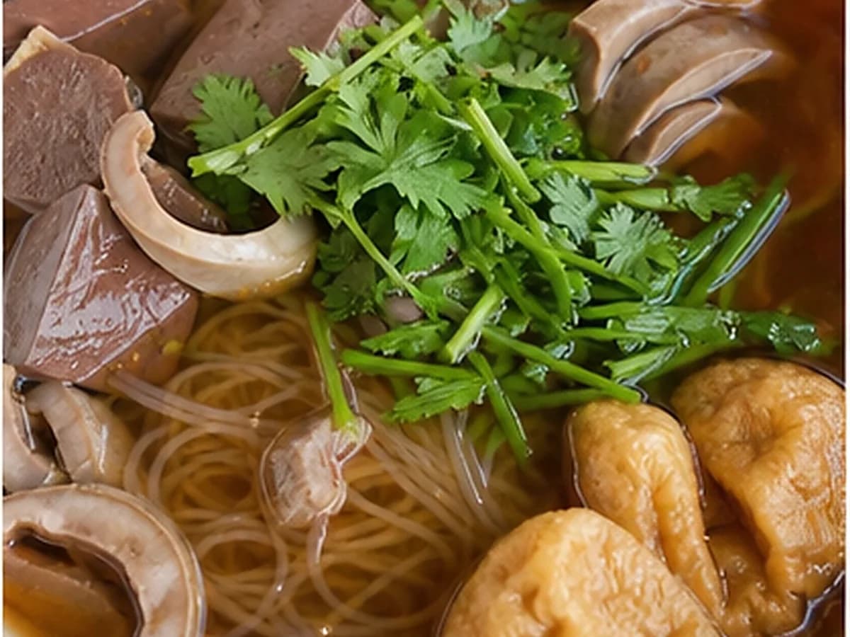 Duck-blood vermicelli soup in Nanjing