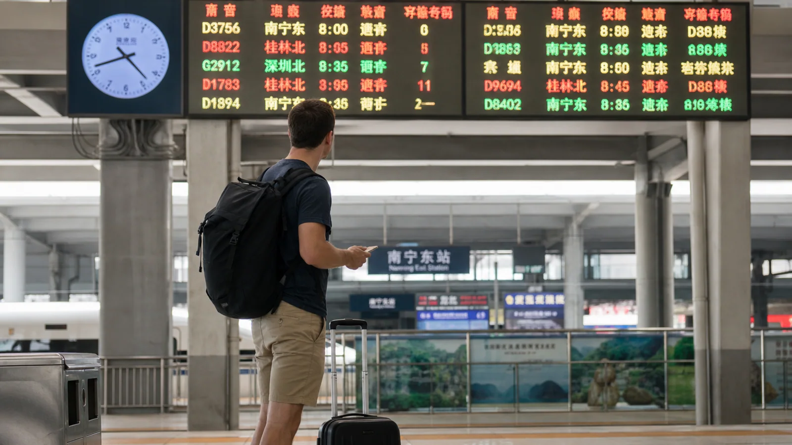 Traveler checking station board