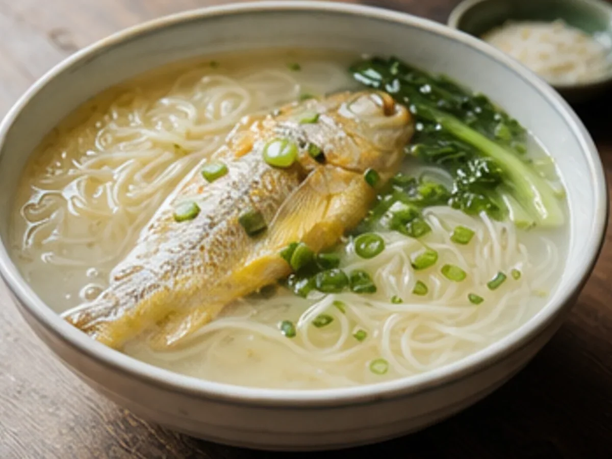 Yellow croaker noodles in Ningbo