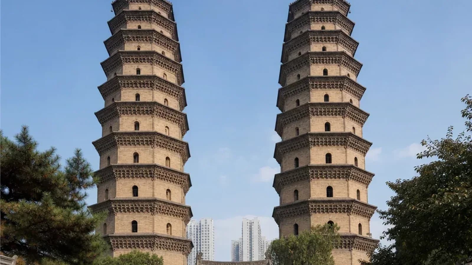 Twin Pagoda Temple in Taiyuan
