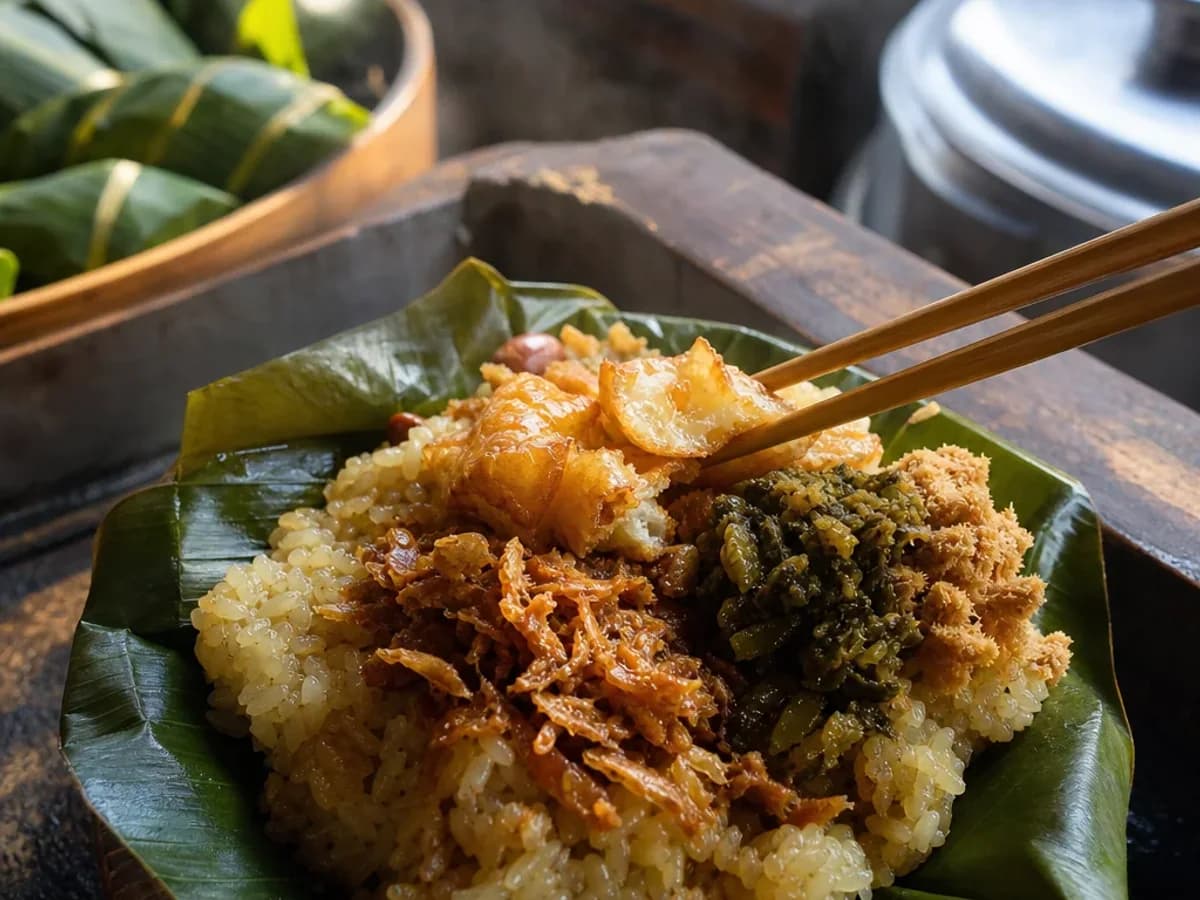 Sticky rice breakfast in Wenzhou