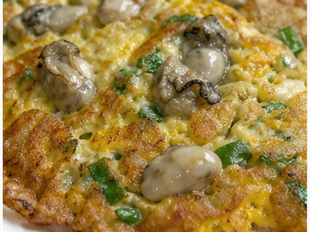 Oyster omelet in Xiamen