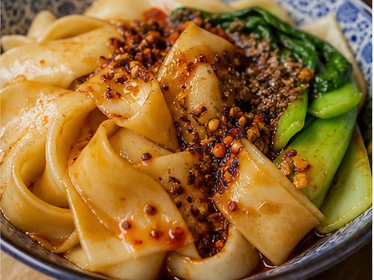 Biangbiang noodles in Xi'an